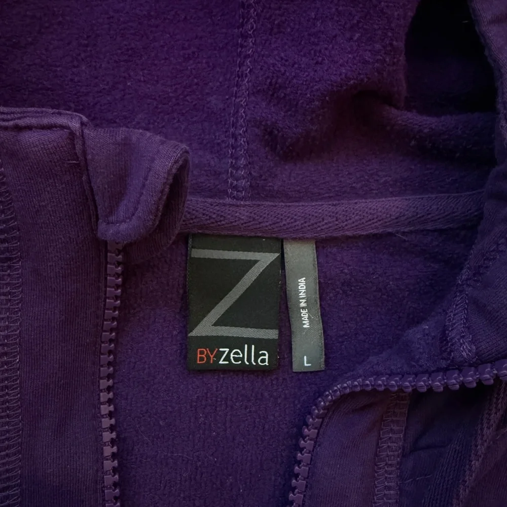Z By Zella Women's Grape Purple Zip Up Athletic Semi-Fitted Hoodie, Large - Picture 4 of 4